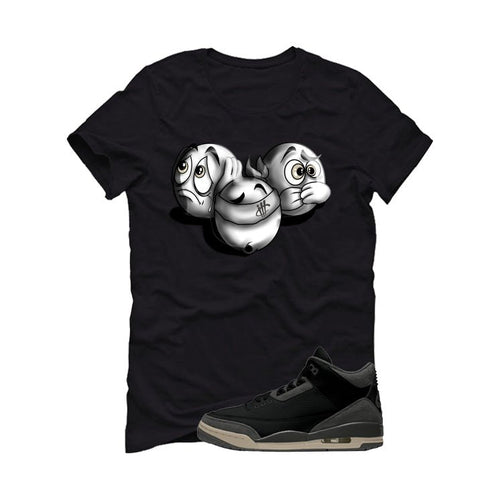 A Ma Maniere x Air Jordan 3 Black T-Shirt (SEE NO EVIL) product image 2