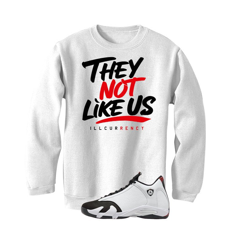 Air Jordan 14 Black Toe White T-Shirt (They not like us) product image 4