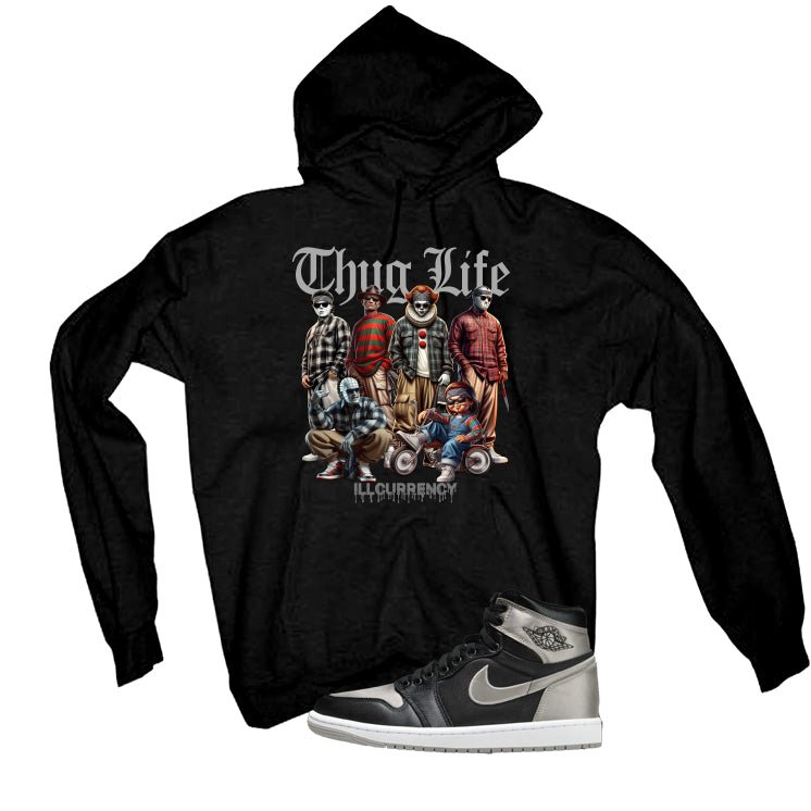 Air Jordan 1 High OG WMNS Satin Shadow Black T-Shirt (Thug product image 3