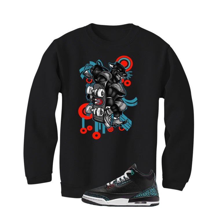 Air Jordan 3 GS Moto Black T-Shirt (SKATEBOARD CAT) product image 4