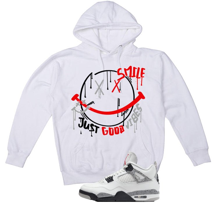 Air Jordan 4 White Cement T-Shirt (Smile)| illcurrency product image 3