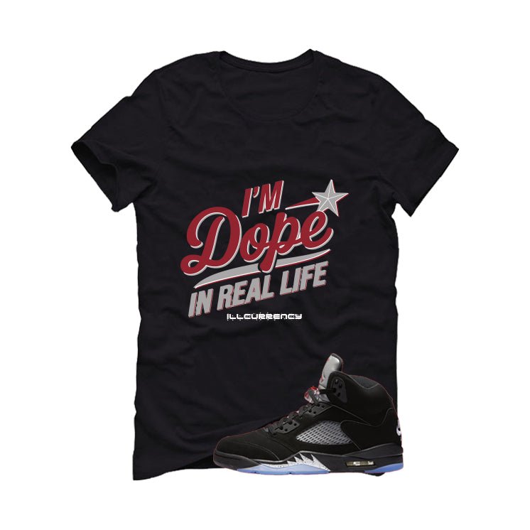 Air Jordan 5 Black Metallic Reimagined T-Shirt (DOPE) product image 2