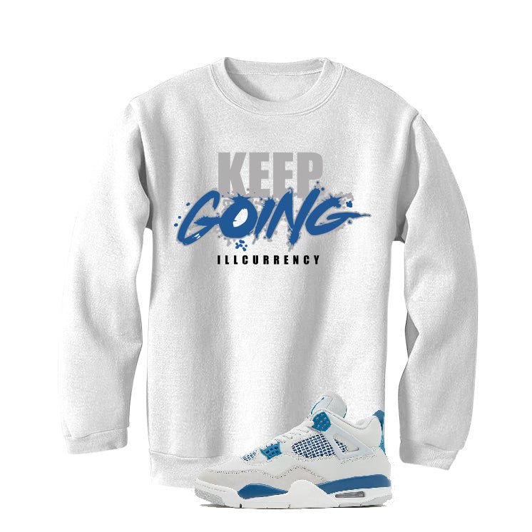 Air Jordan 4 “Military Blue” | illcurrency White T-Shirt product image 4