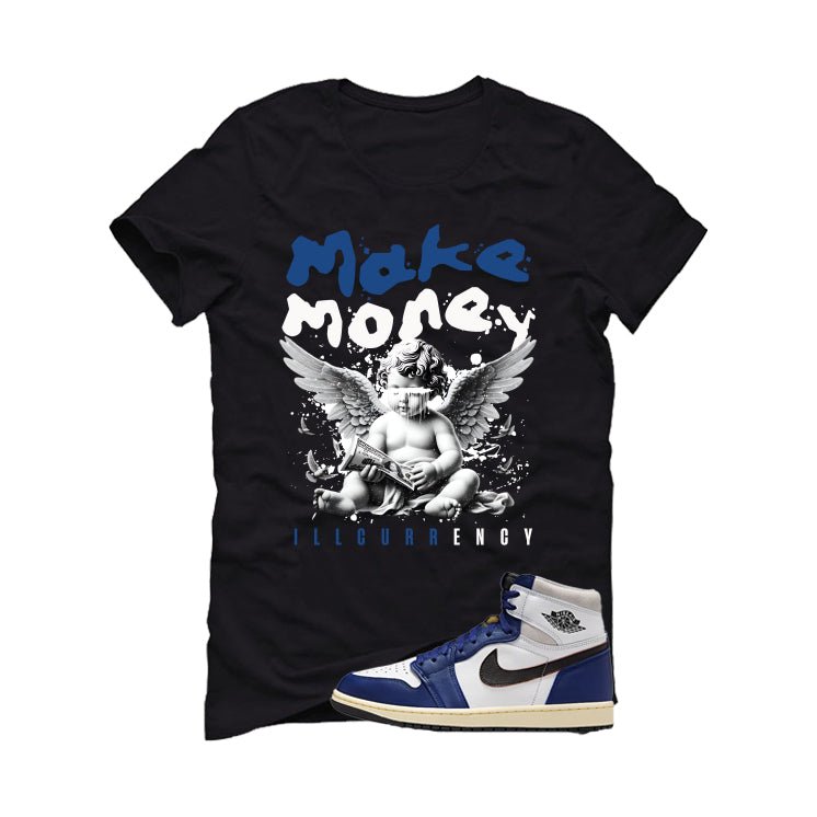 Air Jordan 1 Rare Deep Royal Blue Black T-Shirt (Make product image 2