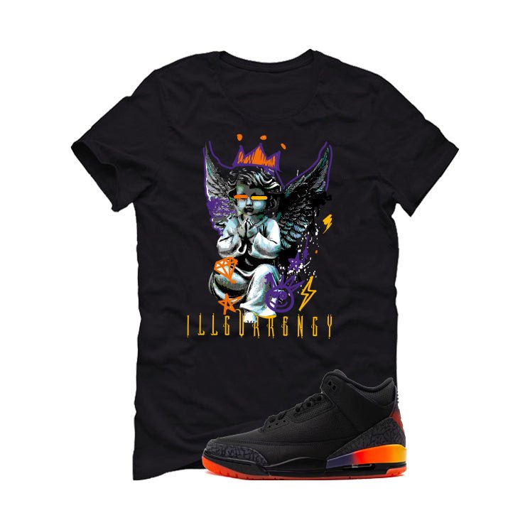 J Balvin x Air Jordan 3 Rio Black T-Shirt (Graffiti Angel) product image 2