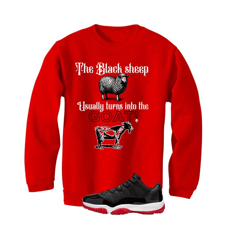 Air Jordan 11 Low Bred Red T-Shirt (the black sheep usually product image 4