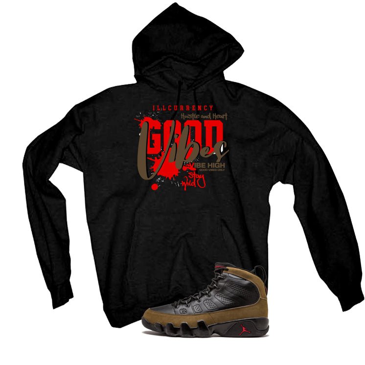 Air Jordan 9 Olive Black T-Shirt (Good Vibes)| illcurrency product image 3