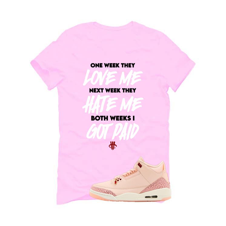 Air Jordan 3 Valentine’s Day Pink T-Shirt (Gossip) product image 2