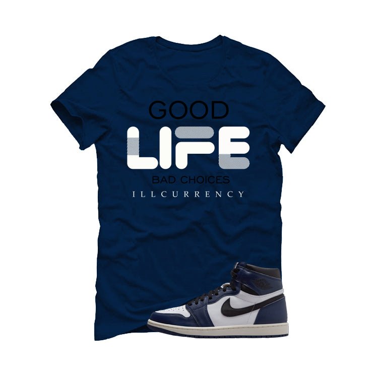 Air Jordan 1 High OG Midnight Navy Blue T-Shirt (Bad product image 2