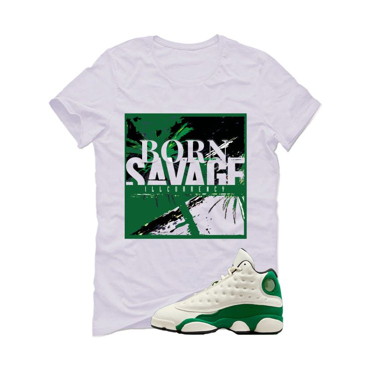 Air Jordan 13 GS Pine Green White T-Shirt (SAVAGE) product image 2