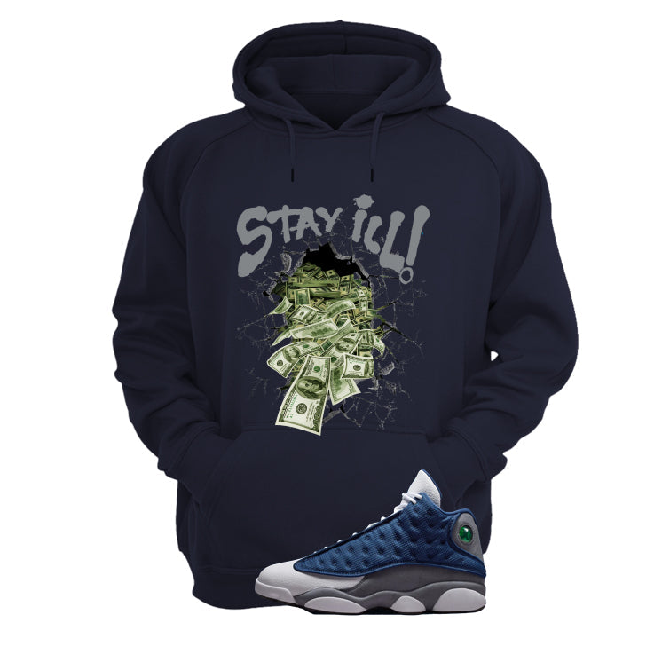 Air Jordan 13 Flint Navy Blue T-Shirt (Stay ill) product image 3