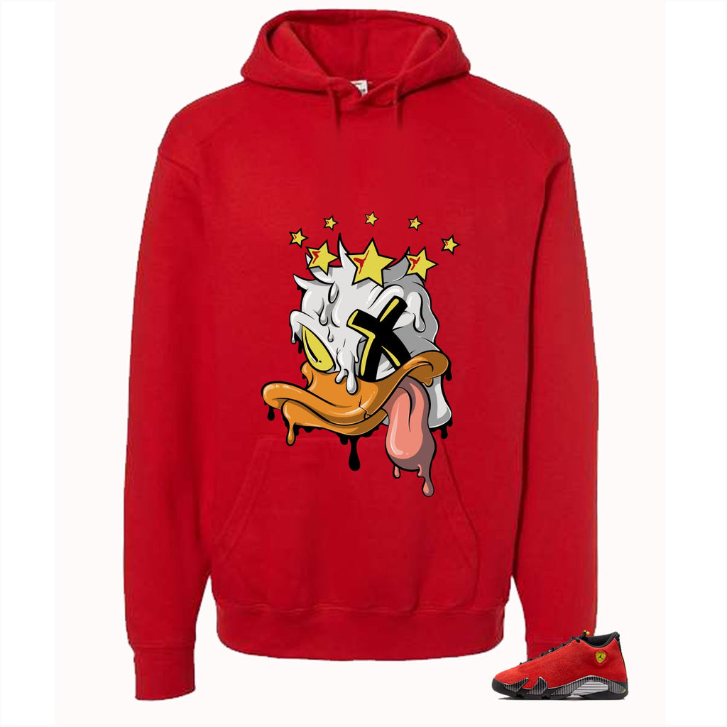 Air Jordan 14 Ferrari Red T-Shirt (ducked)| illcurrency product image 3