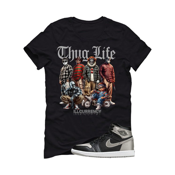 Air Jordan 1 High OG WMNS Satin Shadow Black T-Shirt (Thug product image 2