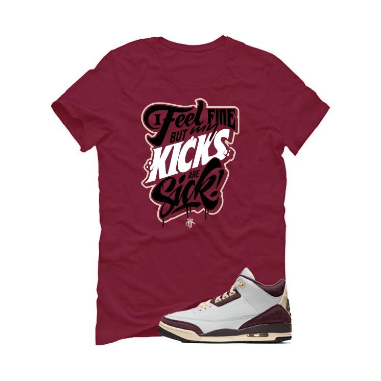 A Ma Maniere x Air Jordan 3 Burgundy Crush Maroon T-Shirt product image 2