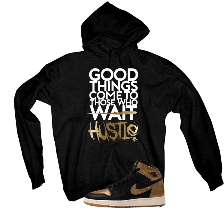 Air Jordan 1 High OG Metallic Gold Black T-Shirt (Good product image 3