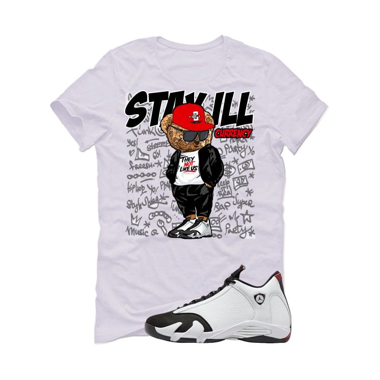 Air Jordan 14 Black Toe White T-Shirt (Stay ill Bear) product image 2