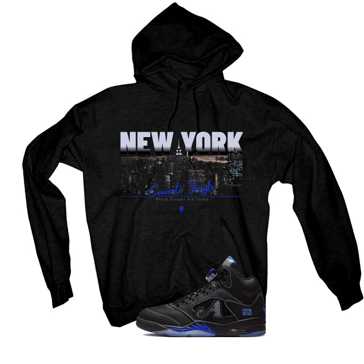 Awake NY x Air Jordan 5 Racer Blue Black T-Shirt (Concrete product image 3