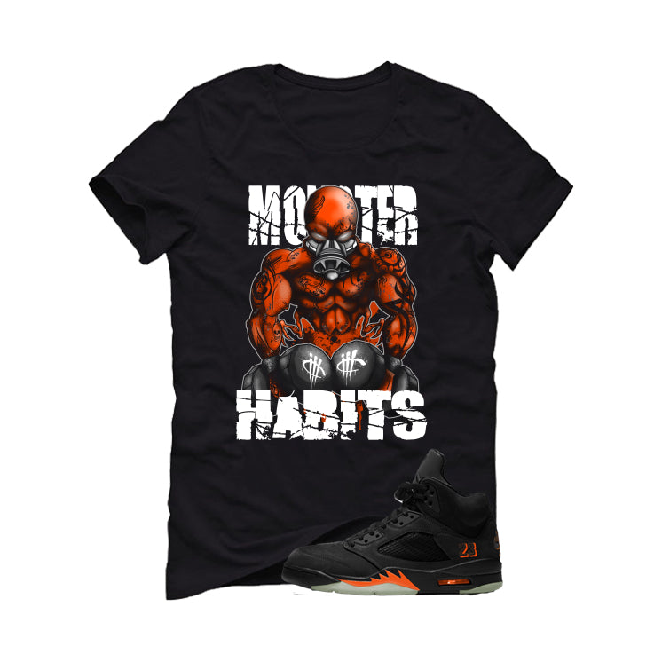 Air Jordan 5 Halloween Matching T-Shirt Monster Habits product image 2