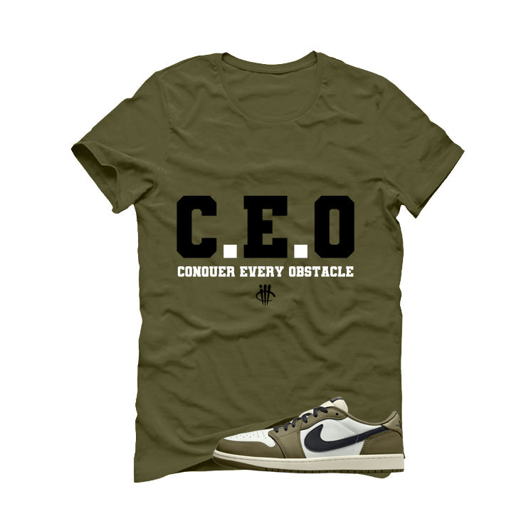 Air Jordan 1 Low OG Medium Olive Matching T-Shirt product image 2