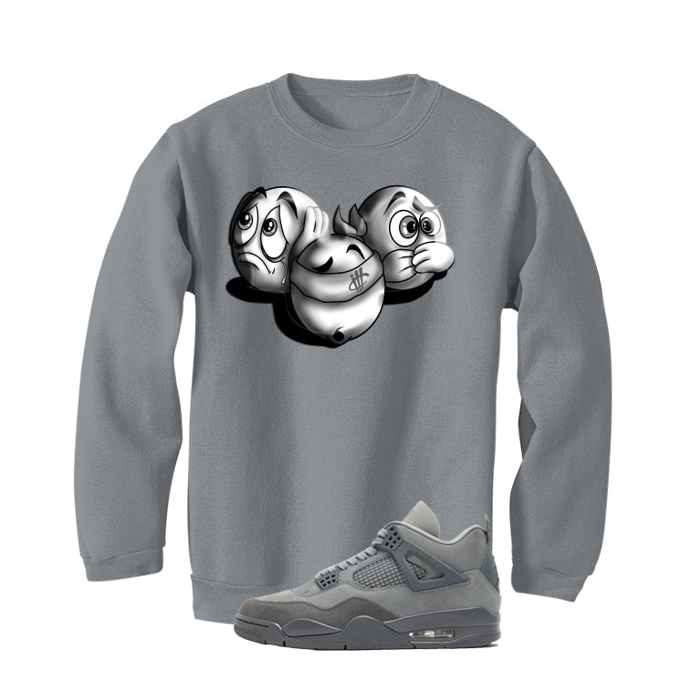 Air Jordan 4 Paris Olympics Grey T-Shirt (SEE NO EVIL) product image 4
