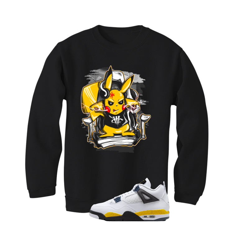 Air Jordan 4 Tour Yellow Matching T-Shirt Black (Mad product image 4