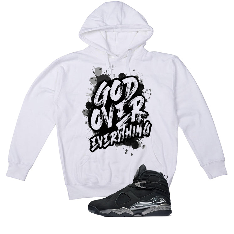 Air Jordan 8 Chrome Matching T-Shirt White (God Over product image 3