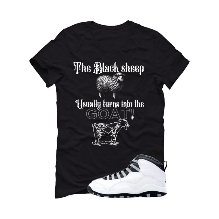 Air Jordan 10 OG Steel Black T-Shirt (the sheep usually product image 2