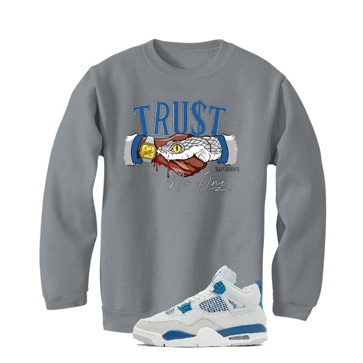 Air Jordan 4 “Military Blue” | illcurrency Grey T-Shirt product image 4