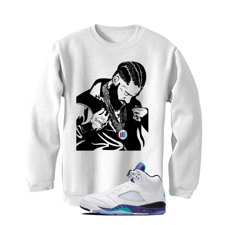 Air Jordan 5 OG Grape White T-Shirt (Nipsey)| illcurrency product image 4