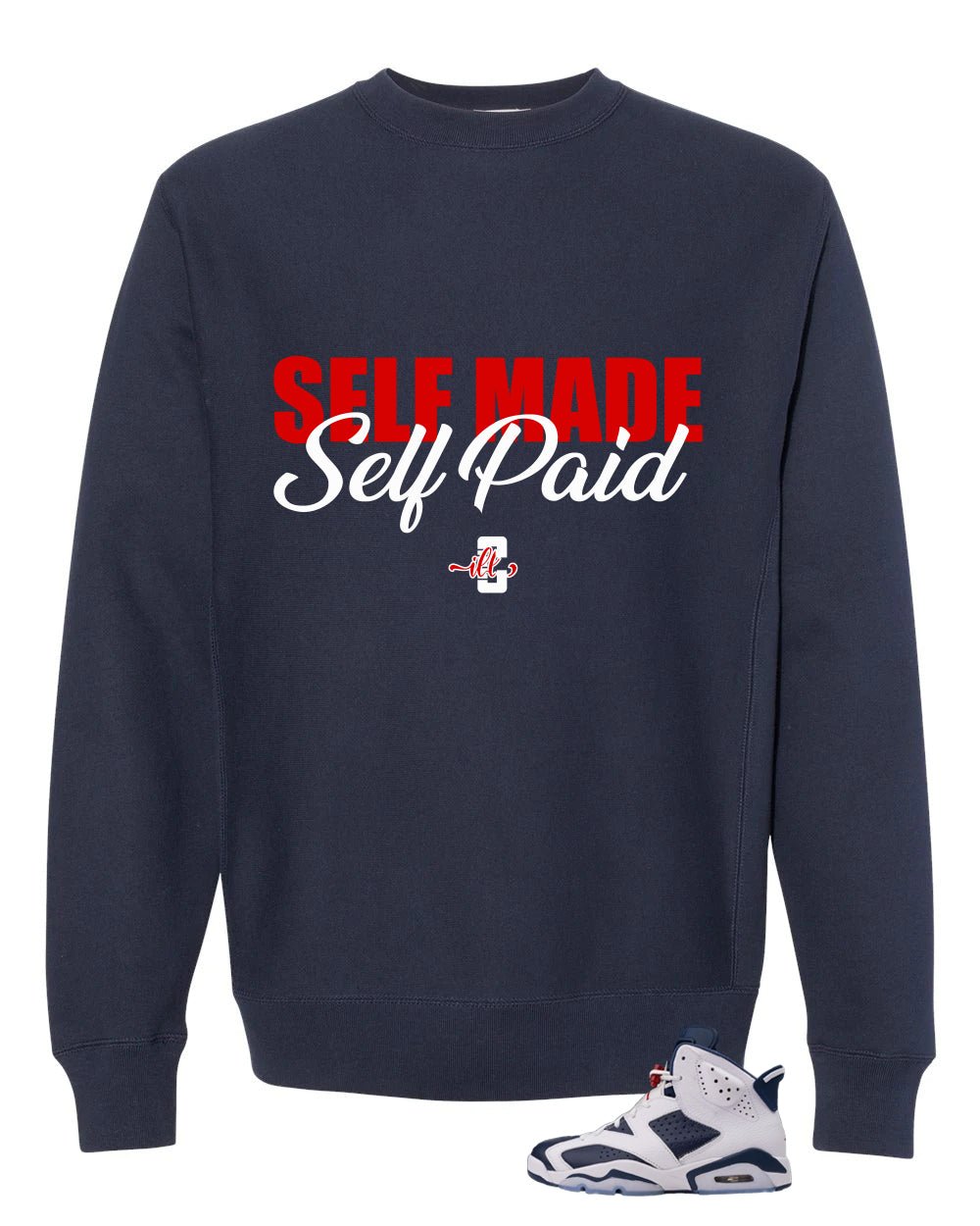 Air Jordan 6 Olympic Navy Blue T-Shirt (Self Made Paid) product image 4