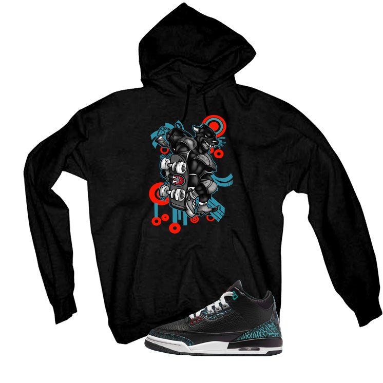Air Jordan 3 GS Moto Black T-Shirt (SKATEBOARD CAT) product image 3