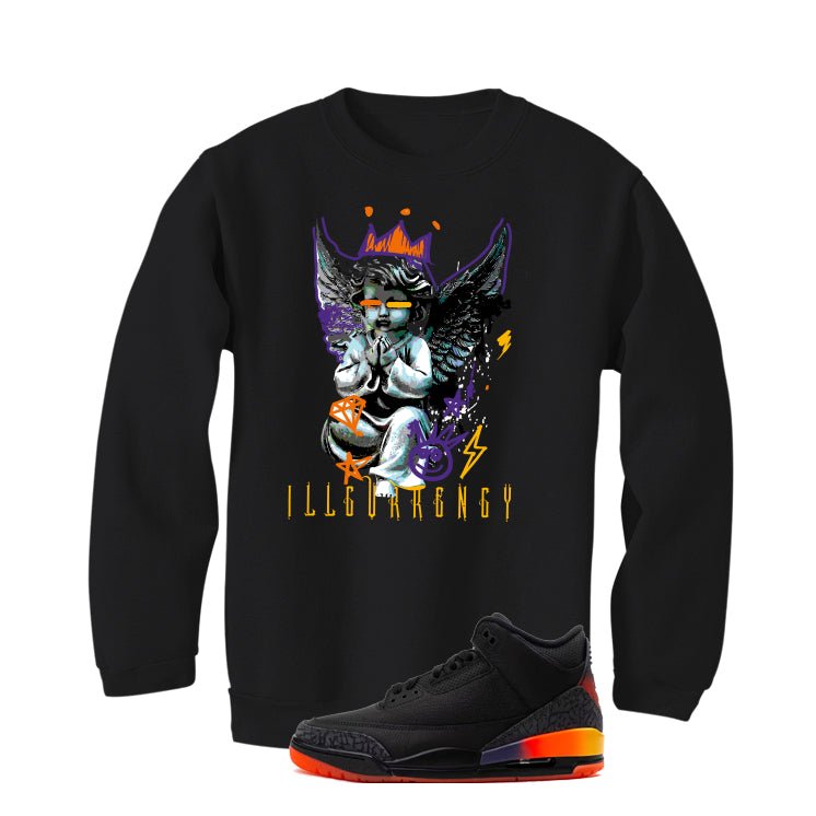 J Balvin x Air Jordan 3 Rio Black T-Shirt (Graffiti Angel) product image 4