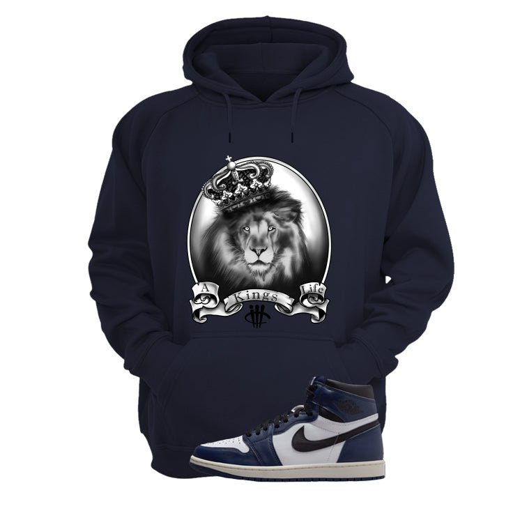Air Jordan 1 High OG Midnight Navy Blue T-Shirt (King's product image 3