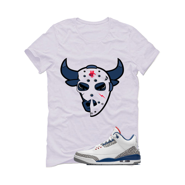 Air Jordan 3 True Blue Matching T-Shirt White (Jason Mask) product image 2