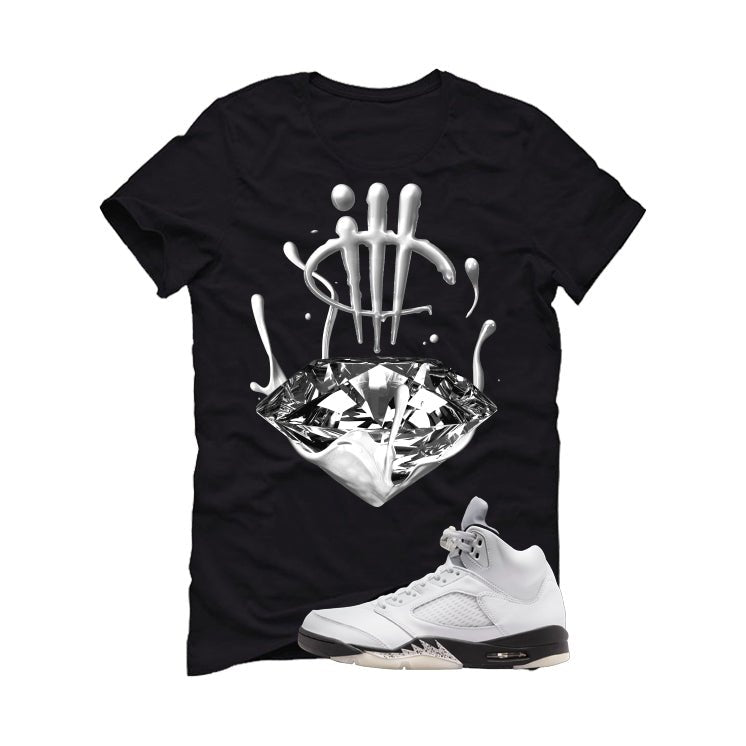 Air Jordan 5 White Black T-Shirt (Drip)| illcurrency product image 2