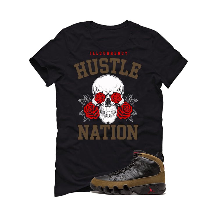 Air Jordan 9 Olive Black T-Shirt (Hustle Nation) product image 2
