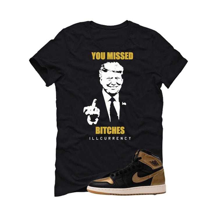 Air Jordan 1 High OG Metallic Gold Black T-Shirt (Trump you product image 2