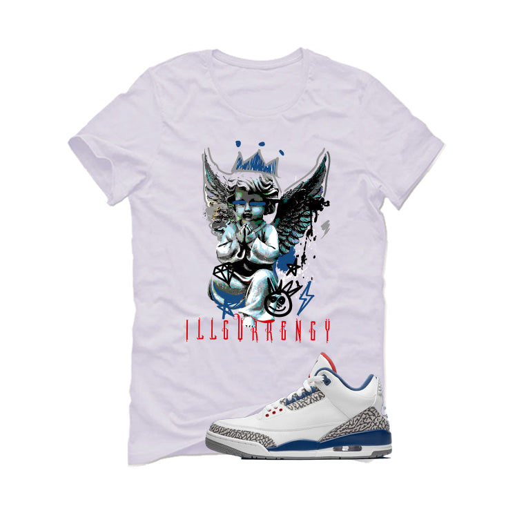 Air Jordan 3 True Blue Matching T-Shirt White (Graffiti product image 2