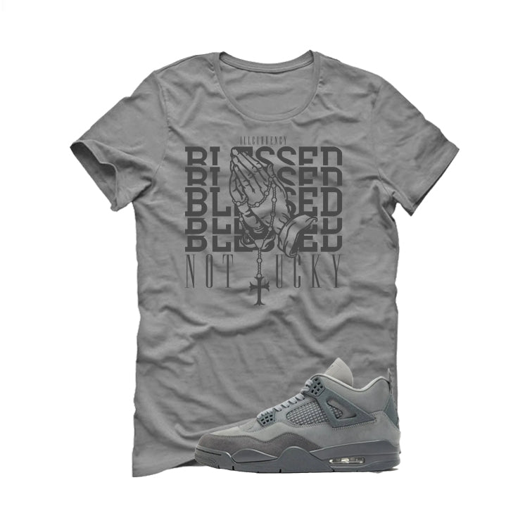 Air Jordan 4 Paris Olympics Grey T-Shirt (Blessed not product image 2