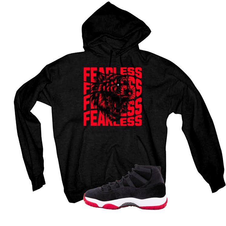 Air Jordan 11 Bred Velvet Black T-Shirt (Fearless Tiger) product image 2