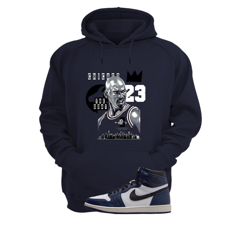 Air Jordan 1 High OG Midnight Navy Blue T-Shirt (GOAT 23) product image 3