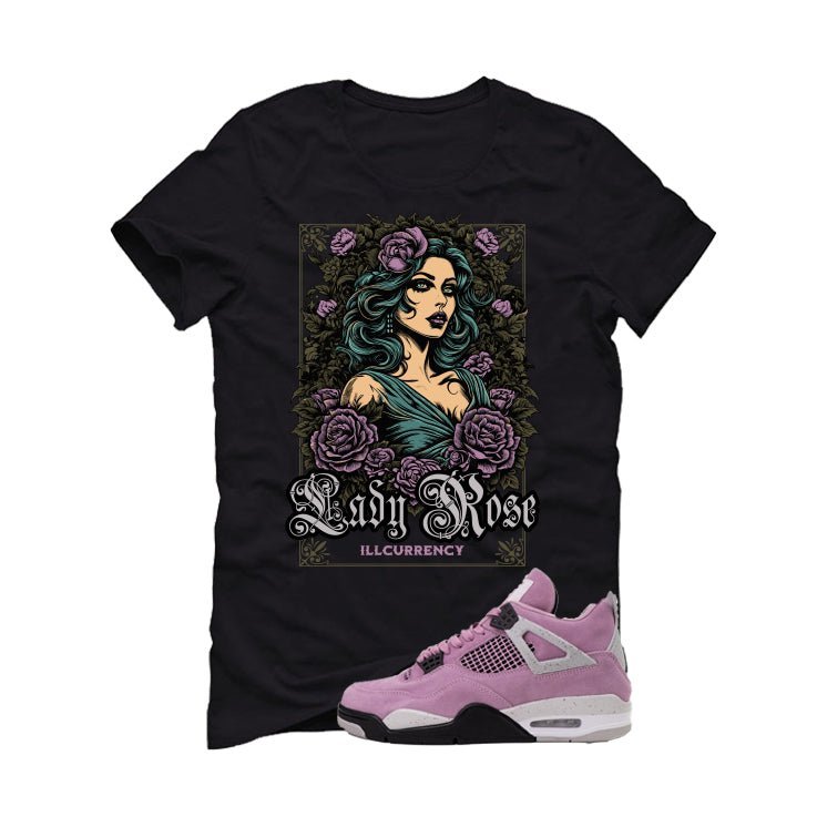 Air Jordan 4 WMNS Orchid Black T-Shirt (Lady Rose) product image 2