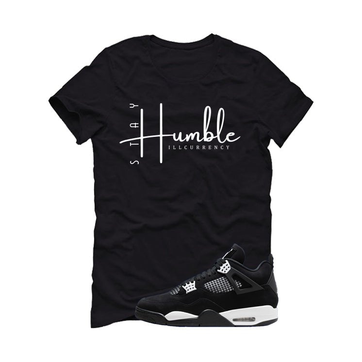 Air Jordan 4 White Thunder Black T-Shirt (Stay Humble) product image 2