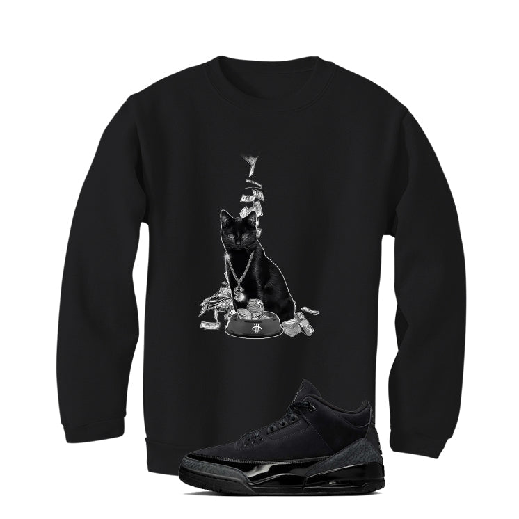 Air Jordan 3 Black Cat T-Shirt (Money illcurrency product image 4