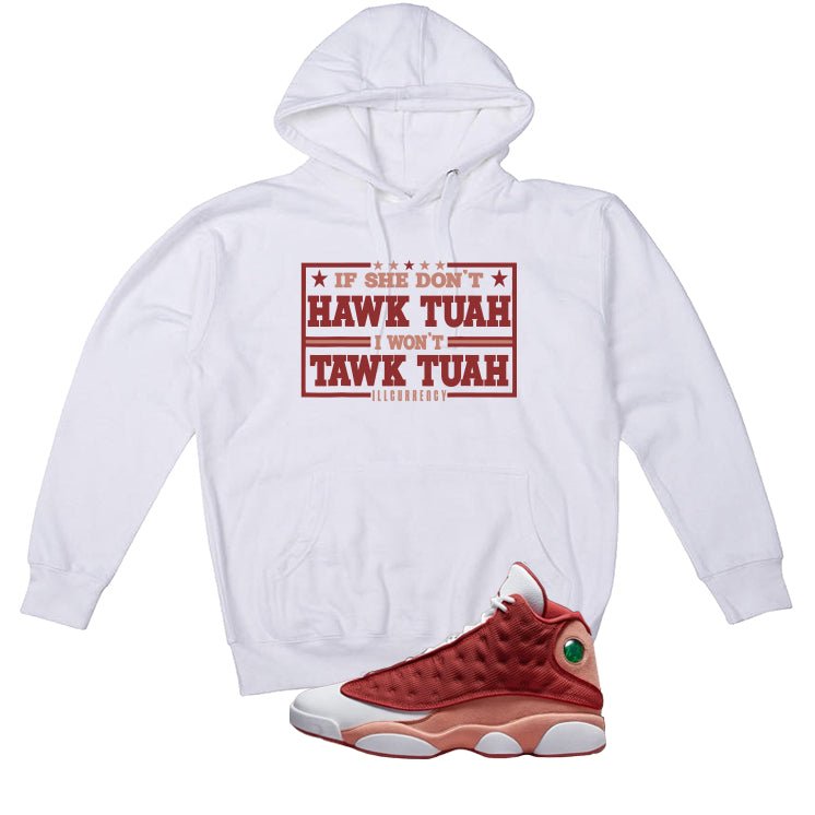 Air Jordan 13 Dune Red White T-Shirt (Hawk Tuah) product image 3