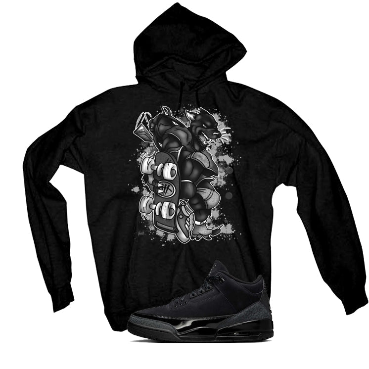Air Jordan 3 Black Cat T-Shirt (SKATEBOARD illcurrency product image 3