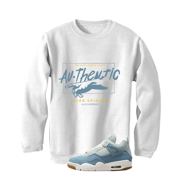 Air Jordan 4 Denim Worn Blue White T-Shirt (Authentic) product image 4