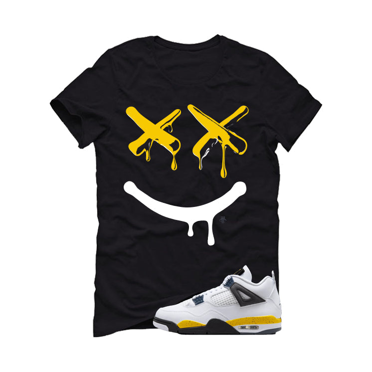 Air Jordan 4 Tour Yellow Matching T-Shirt Black (Happy product image 2