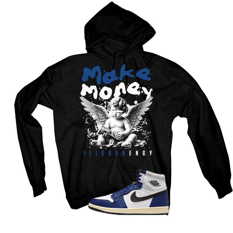 Air Jordan 1 Rare Deep Royal Blue Black T-Shirt (Make product image 3