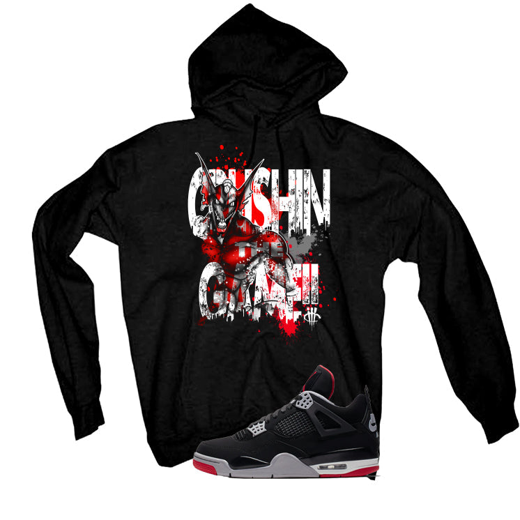 Air Jordan 4 Bred Matching T-Shirt Black (Crushin the product image 3